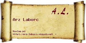 Arz Laborc névjegykártya